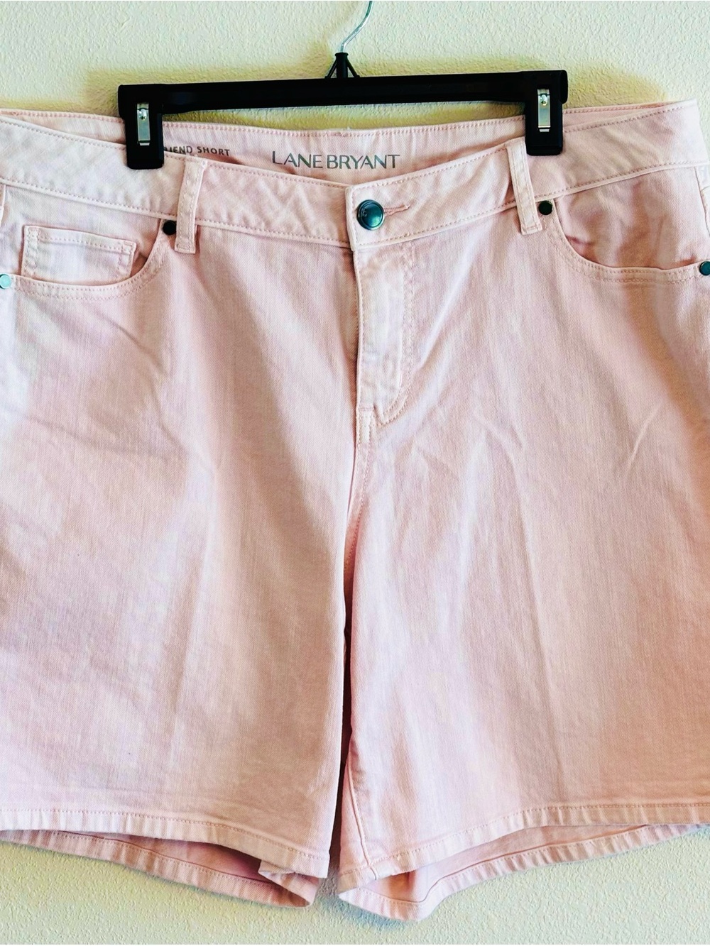 Lane Bryant Women's Girlfriend Pastel Pink  Shorts SZ 16